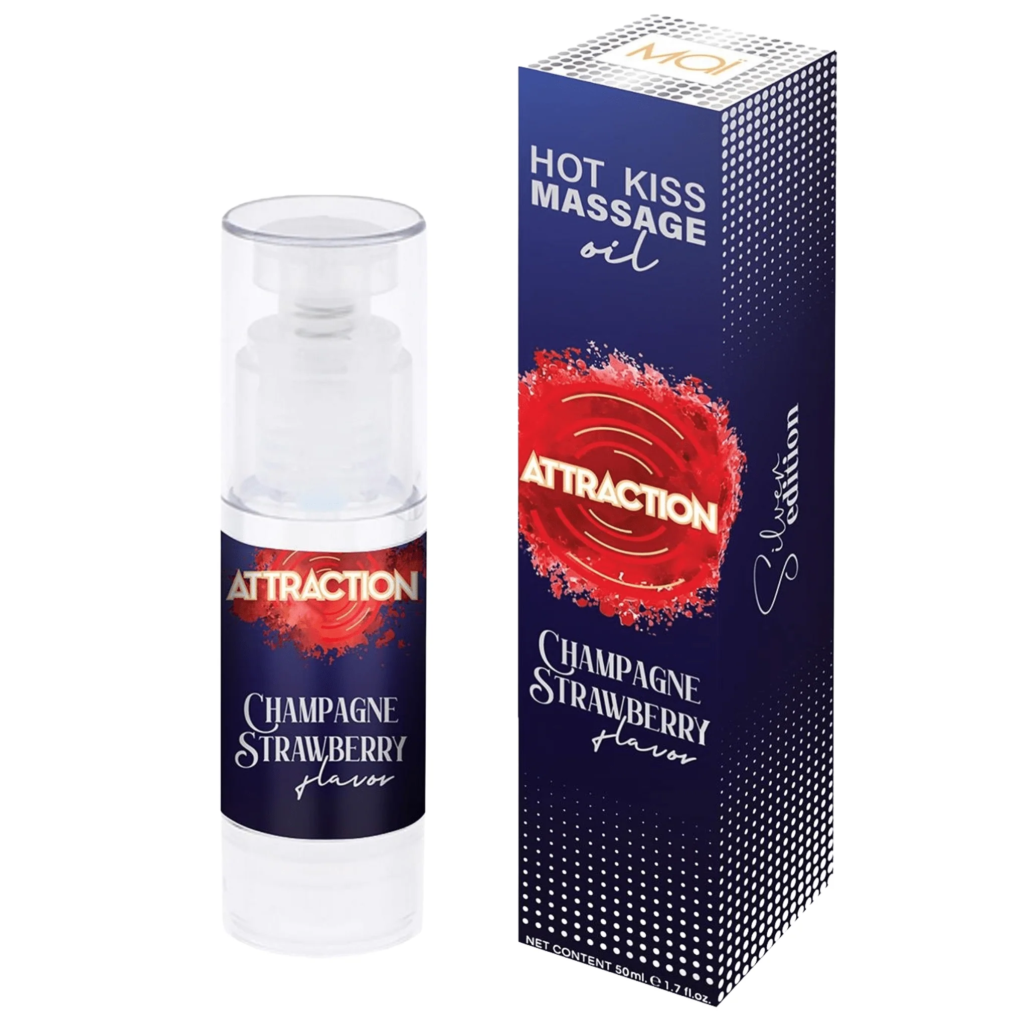 Mai Attraction Hot Kiss Massage Oil: Champagne & Strawberry 50ml